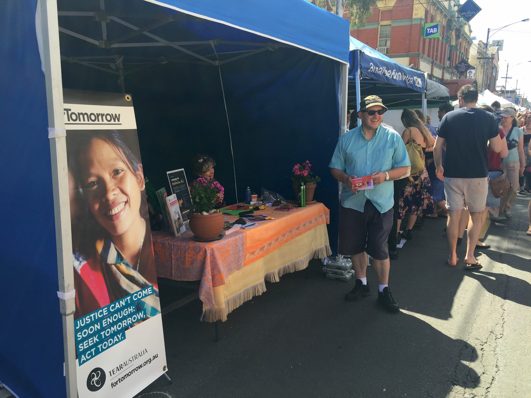 TEAR Stall at the Sydney Road Street Party