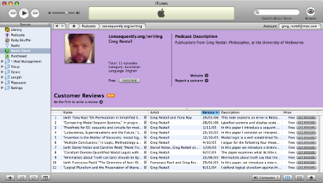 consequently.org/writing in iTunes